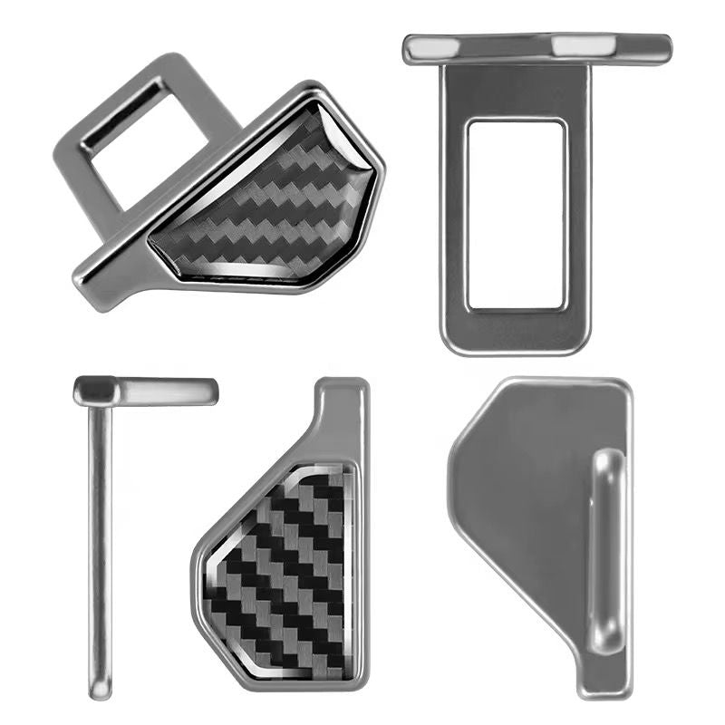Carbon Fiber Seat Belt Stopper & Buckle Decor Clip