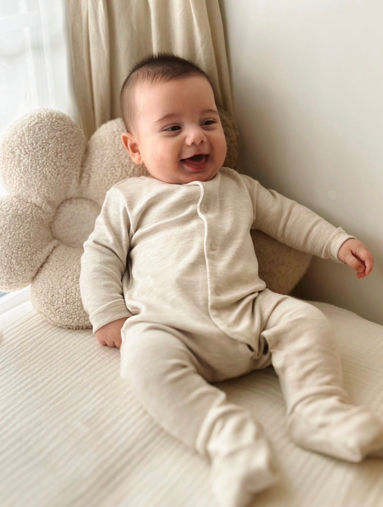 Rompers 100% Cotton Oeko-Tex certified open/close Bootie Jumpsuit