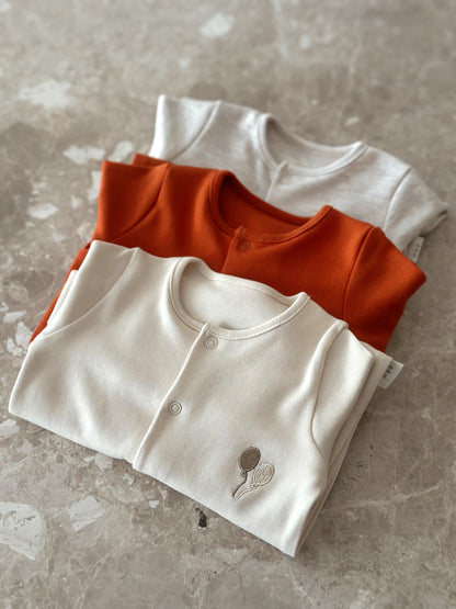 Rompers 100% Cotton Oeko-Tex certified open/close Bootie Jumpsuit