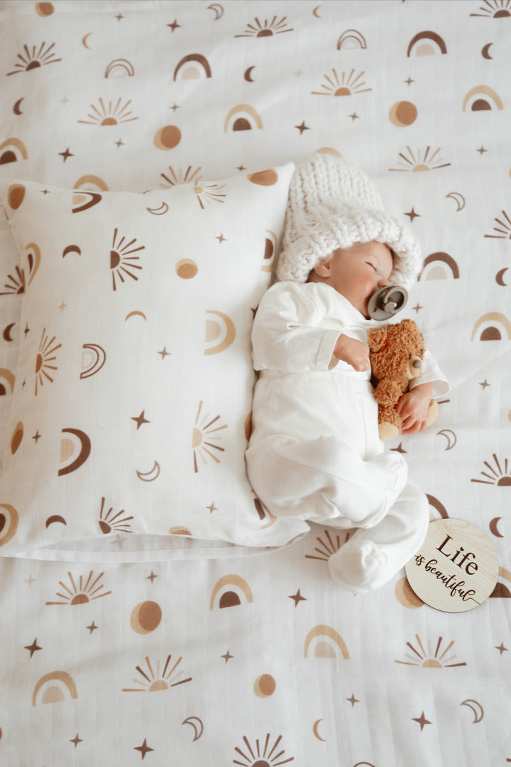 Sky Muslin Cover &amp; Set