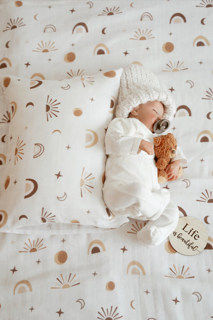 Sky Muslin Cover &amp; Set