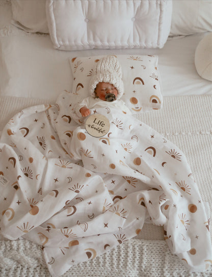 Sky Muslin Cover &amp; Set