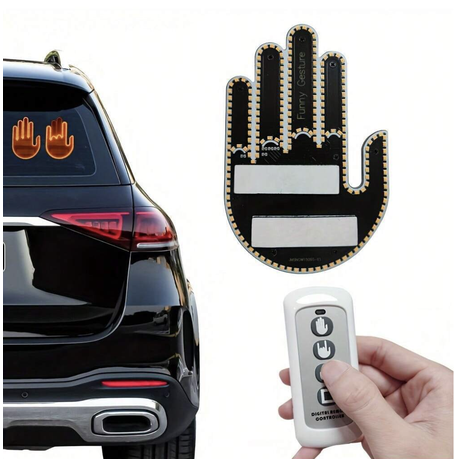 LED Hand Signal Car 3 Modes Middle Finger for Car Rear Window