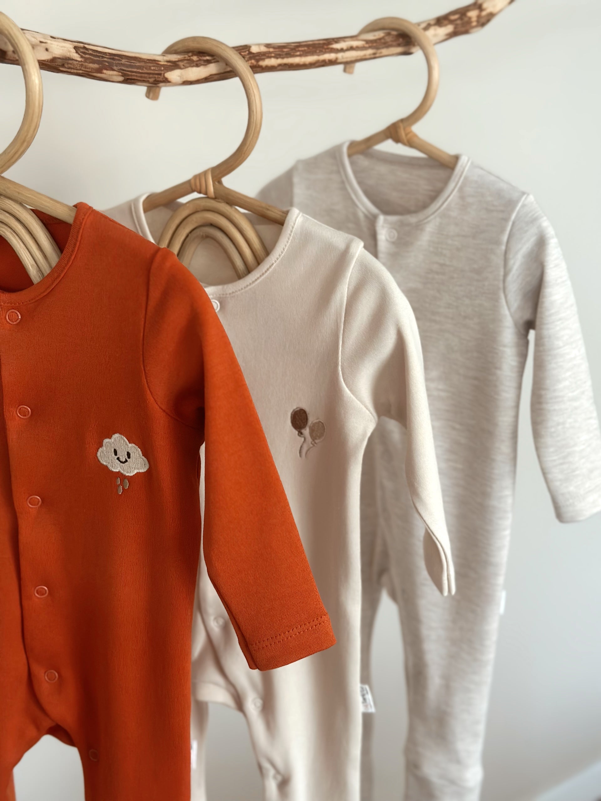 Rompers 100% Cotton Oeko-Tex certified open/close Bootie Jumpsuit